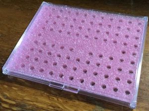Foam Insert Tray in Clear Plastic Box