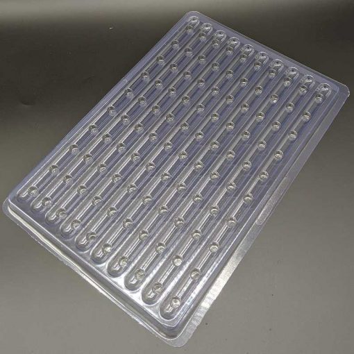 100 cavity tray with finger grooves