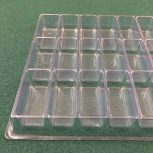 Clear Plastic Insert Tray: Cavity Size 2.4 X 1
