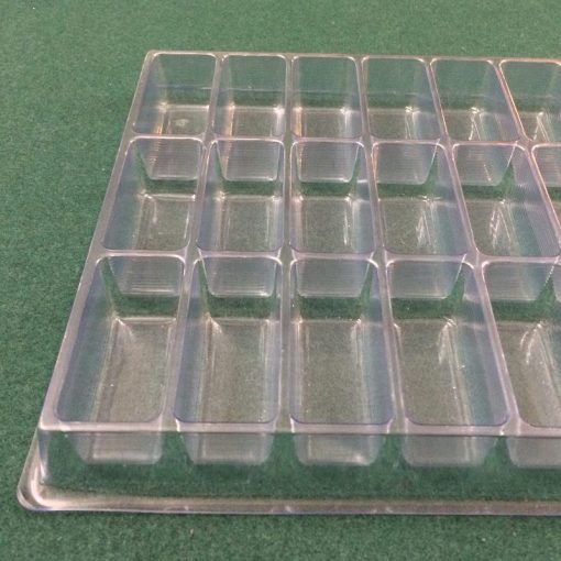 Clear Plastic Insert Tray: Cavity Size 2.4 X 1