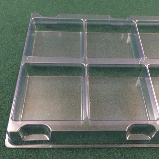 Clear Plastic Insert Tray: Cavity Size 3 X 3