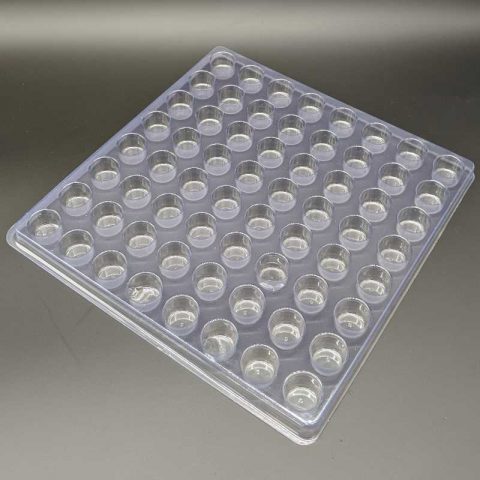 Round Cavity Clear Plastic Trays - .7 Diameter X .5 - Engineered ...