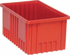 Red Divider Bin 8" Depth