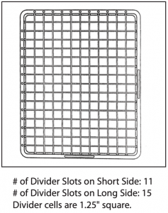 Large Plastic Bin Divider Chart