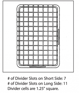 Plastic Bin Layout for Dividers