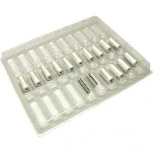 Rectangular Cavity Clear Plastic Trays - .75 X .5 X .5