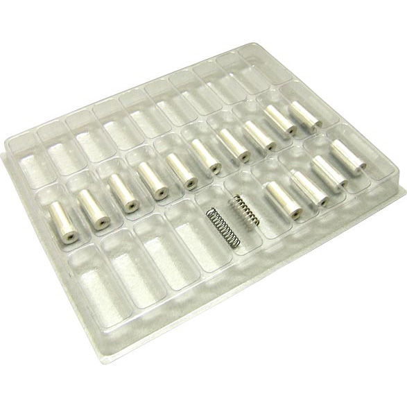 4550-W Rectangular Pocket Packaging Tray - 2.75 x 0.75 x 0.75