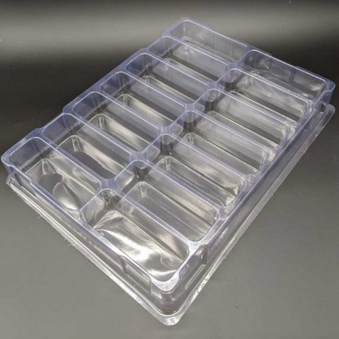 Rectangular Cavity Clear Plastic Trays - 3.75 X 1.31 X 1.25 ...