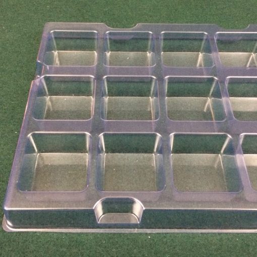 Clear Plastic Insert Tray: Cavity Size 1.75 X 1.75
