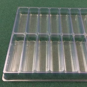 Clear Plastic Insert Tray: Cavity Size 3.5 X 1