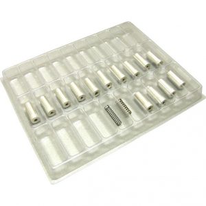 Rectangular Cavity Clear Plastic Trays - 1.38 X 1.38 X .88