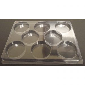 Round Cavity Clear Plastic Trays - 3 Diameter X .75