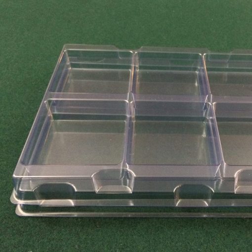 Clear Plastic Insert Tray: Cavity Size 3 X 3
