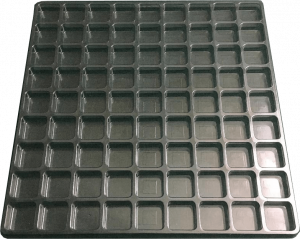 Shipping Tray square cavities