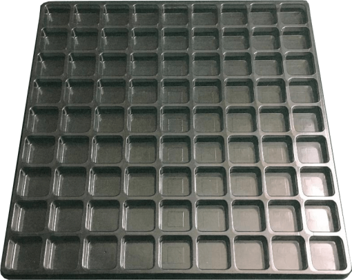 Shipping Tray square cavities