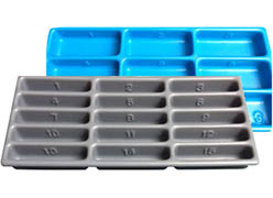 Stock Plastic Bins w/ Insert Trays Available