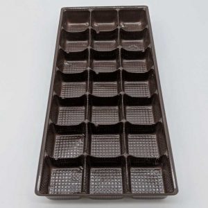 21 Cavity Brown Food Tray