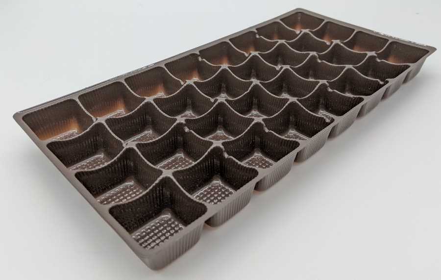 Disposable Food Tray with Dividers 1.2 X 1.2 - Stock Cavity Tray