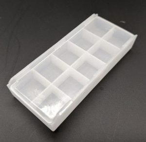 Tray with slide on lid covered