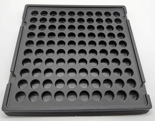 100 Cavity Shipping Tray with Round Cavities