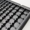 Closeup view of anti-static 100 cavity tray