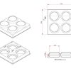 Drawing for 4 cavity optics tray.