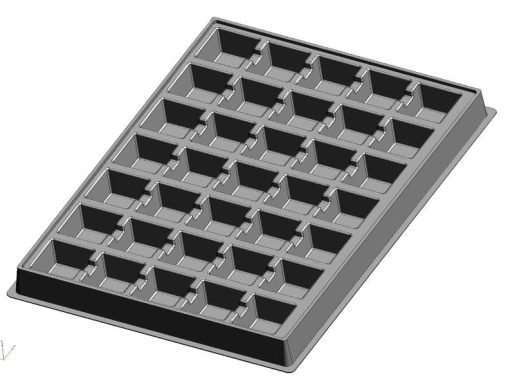 Static Dissipative Tray CAD image