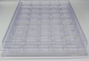 Static Dissipative Tray with 180 degree stack