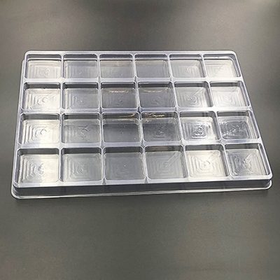 Plastic shipping tray with 2.2" cavity.