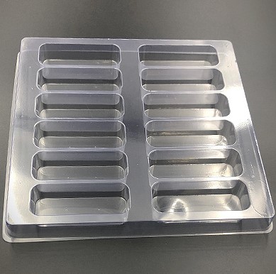 Clear Plastic Shipping Tray with Cavity Length 4.13