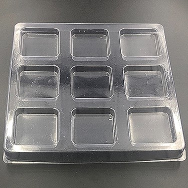 9 Cavity Shipping Tray with square cavities