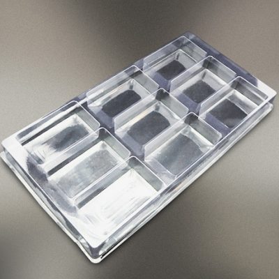 Plastic shipping tray with 5.25" cavity.