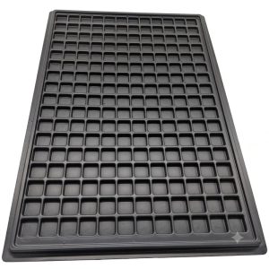 Reusable black ESD cavity tray